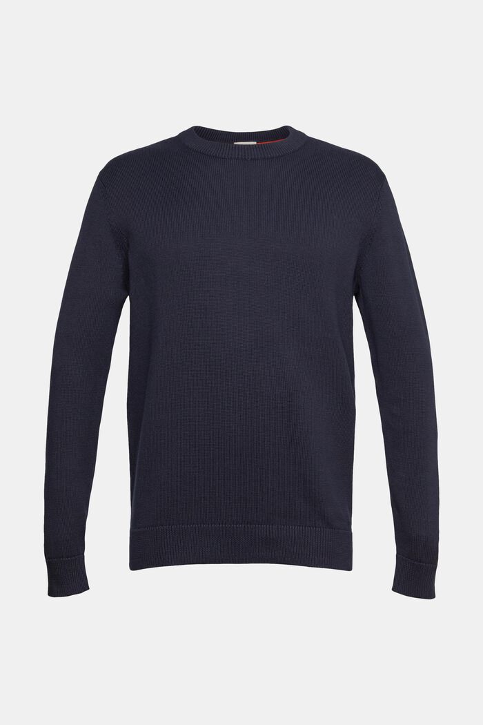 Pullover a maglia in cotone sostenibile, NAVY, detail image number 2
