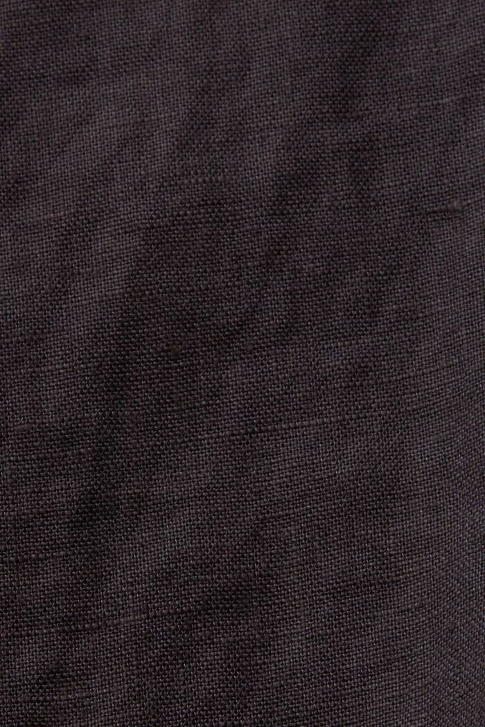 Camicia a maniche corte in lino, ANTHRACITE, detail image number 5