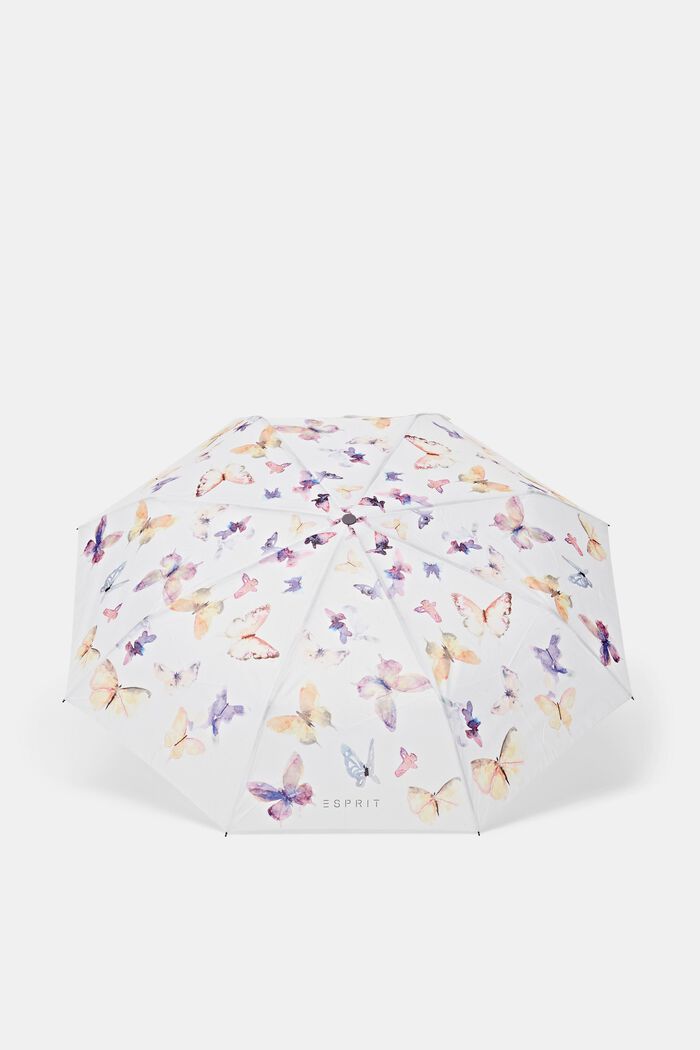 Ombrello da borsa con stampa di farfalla, ONE COLOR, detail image number 0