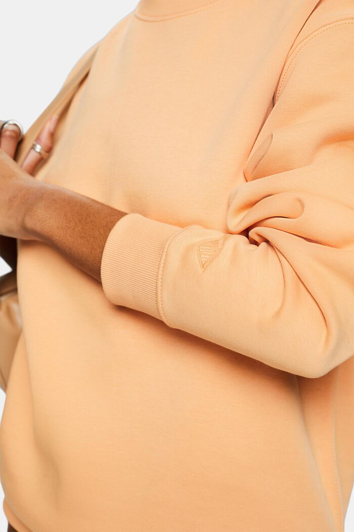 Felpa pullover in misto cotone, PASTEL ORANGE, detail image number 3