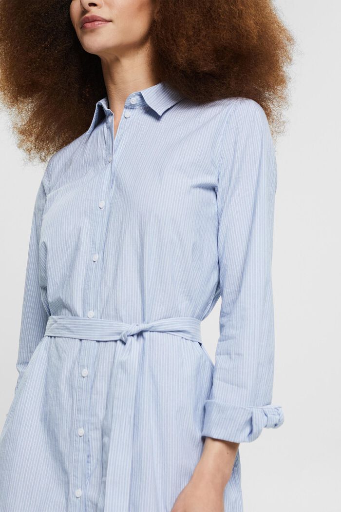 Abito camicia in cotone, LIGHT BLUE, detail image number 3
