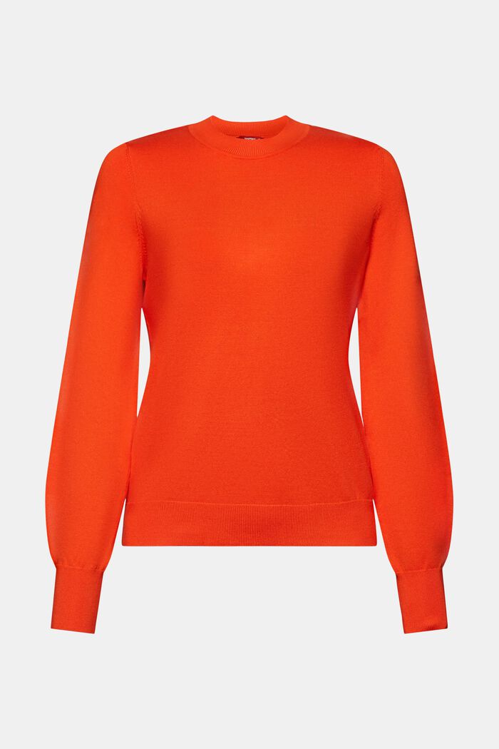 Pullover girocollo a righe, BRIGHT ORANGE, detail image number 6