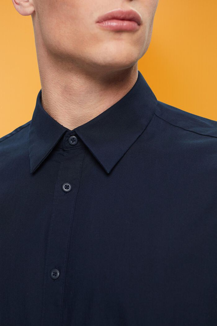 Camicia slim fit in cotone, NAVY, detail image number 2