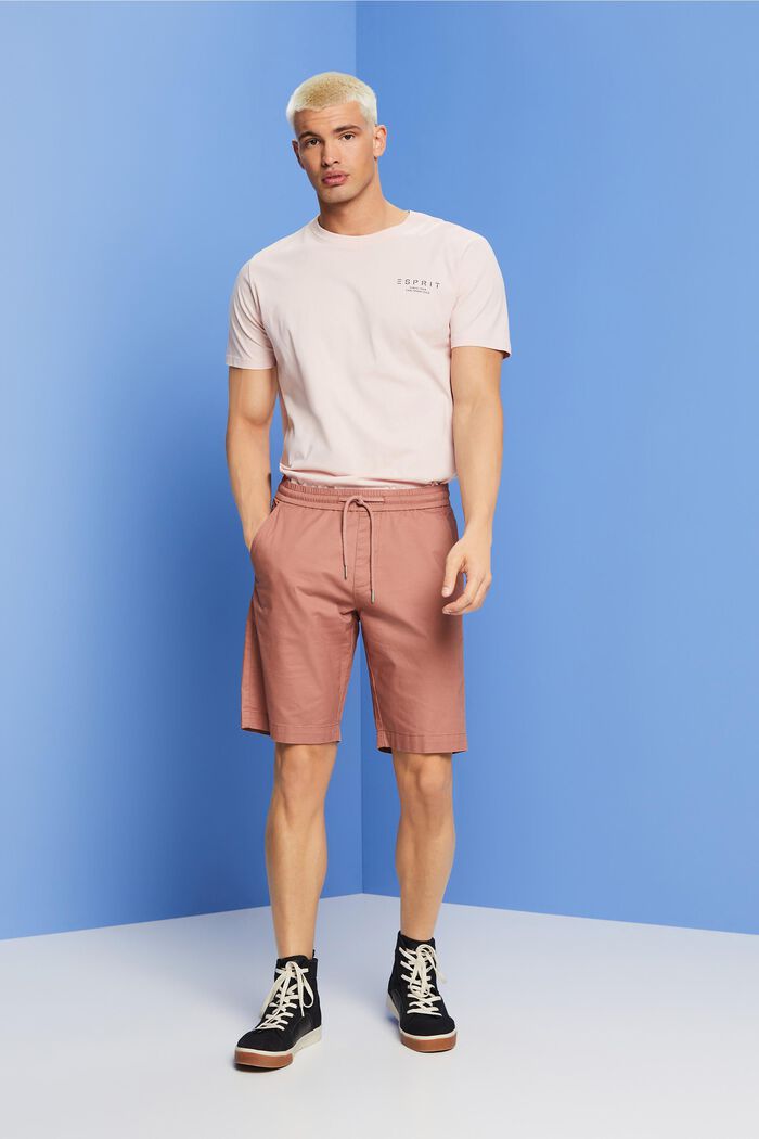 Shorts in twill di cotone, DARK OLD PINK, detail image number 5