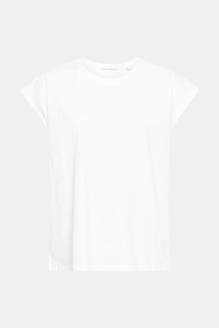 T-shirt in tinta unita, WHITE, detail image number 2