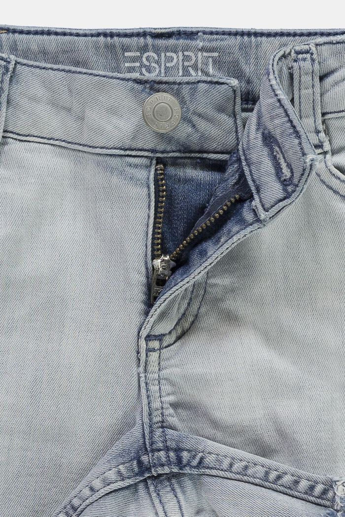 In materiale riciclato: shorts in denim con cintura regolabile, BLUE BLEACHED, detail image number 2