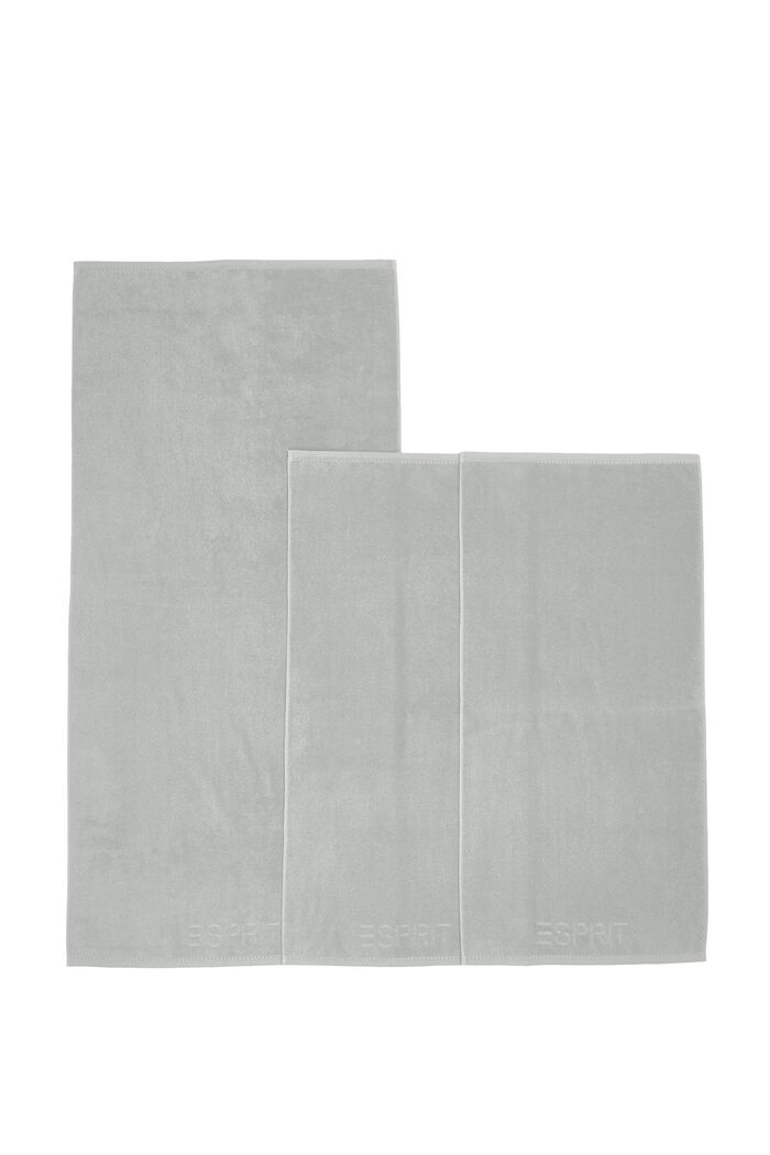 Con TENCEL™: set di 3 asciugamani in spugna, STONE, detail image number 3