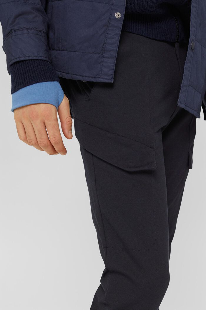 Pantaloni in jersey con tasche, DARK BLUE, detail image number 2