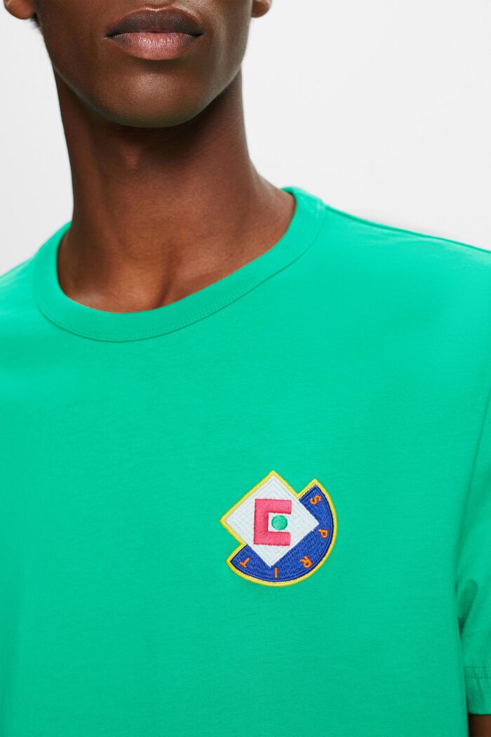 T-shirt con logo grafico, GREEN, detail image number 1