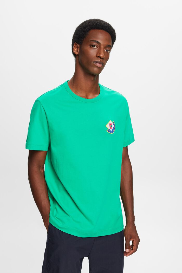 T-shirt con logo grafico, GREEN, detail image number 2