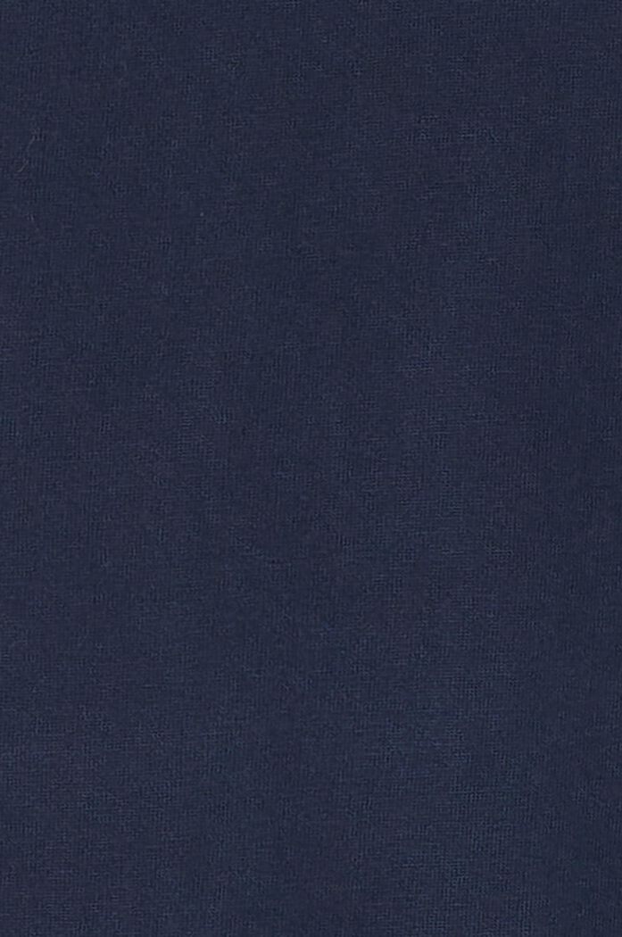 T-shirt in cotone con dettagli in pizzo Sangallo, NIGHT SKY BLUE, detail image number 3