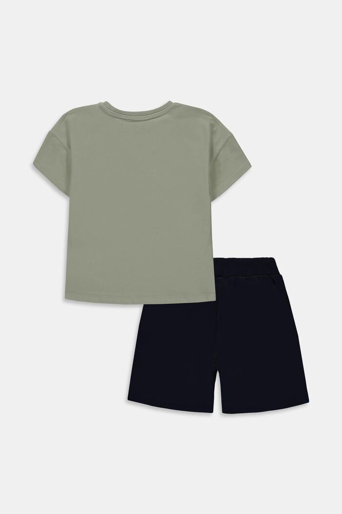 Set misto: T-shirt e pantaloncini, DUSTY GREEN, detail image number 1