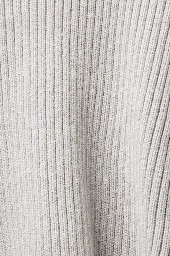 Pullover in maglia a coste, LIGHT GREY, detail image number 6