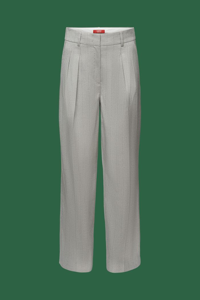Pantaloni a gamba larga con motivo gessato e glitter, MEDIUM GREY, detail image number 6