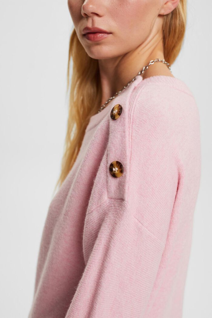 Con lana: pullover a righe, LIGHT PINK, detail image number 0