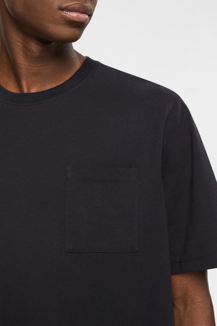 T-shirt in jersey, 100% cotone, BLACK, detail image number 0