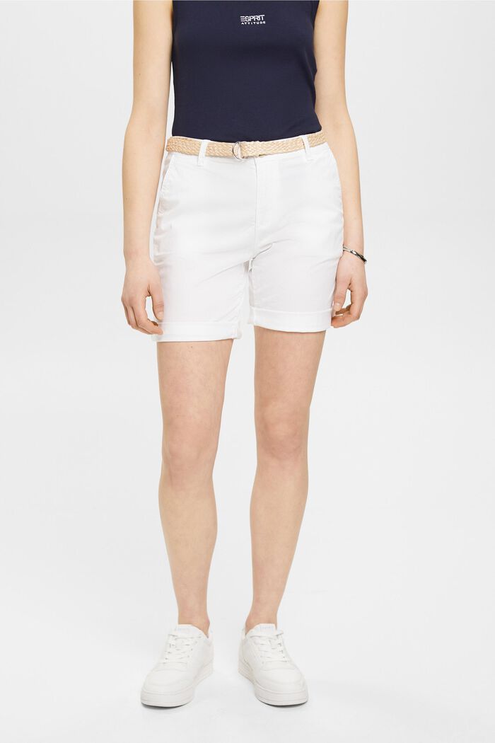 Pantaloncini chino, WHITE, detail image number 0