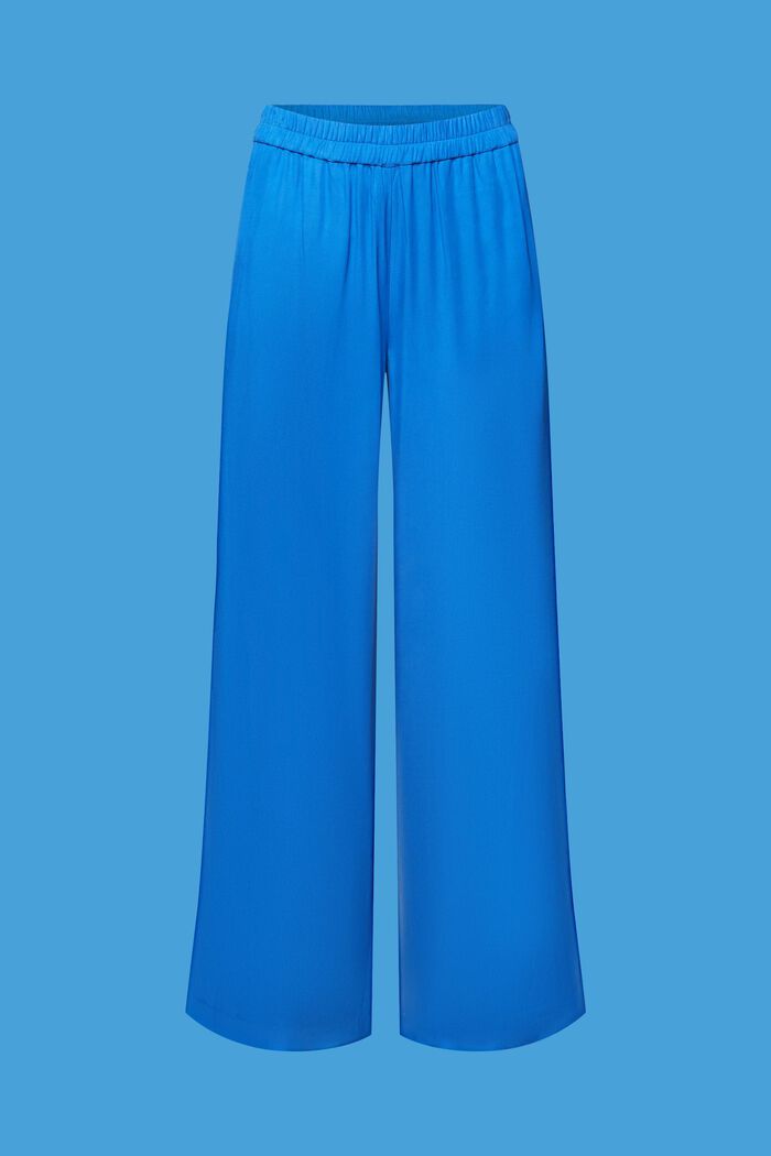 Pantaloni a gamba larga LENZING™ ECOVERO™, BRIGHT BLUE, detail image number 7