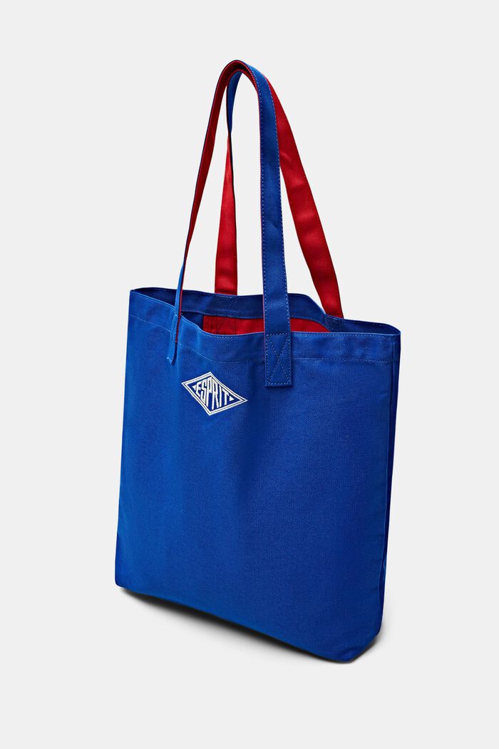 Tote Bag in cotone con logo, BRIGHT BLUE, detail image number 2