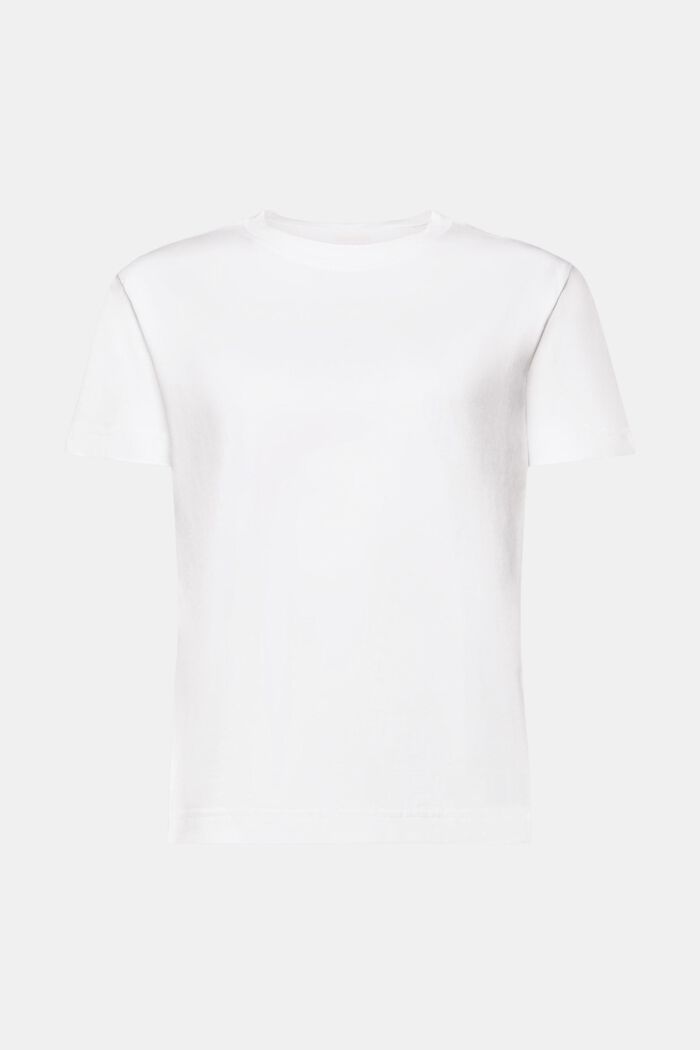 Maglietta in cotone Pima con girocollo, WHITE, detail image number 6