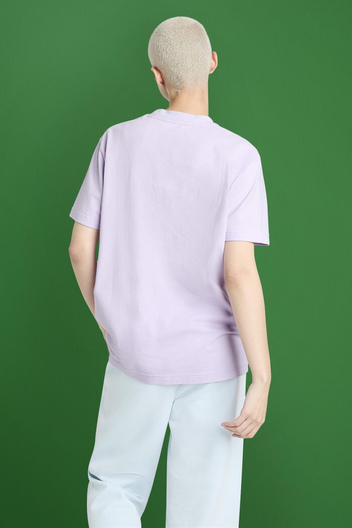 T-shirt unisex in jersey di cotone con logo, LILAC, detail image number 2