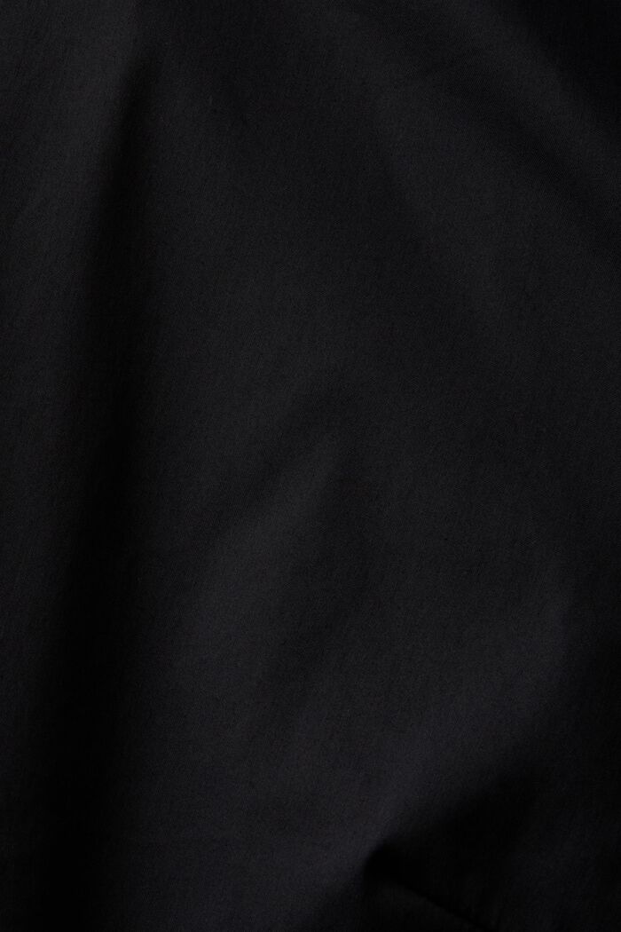 Camicia blusata in popeline, BLACK, detail image number 4