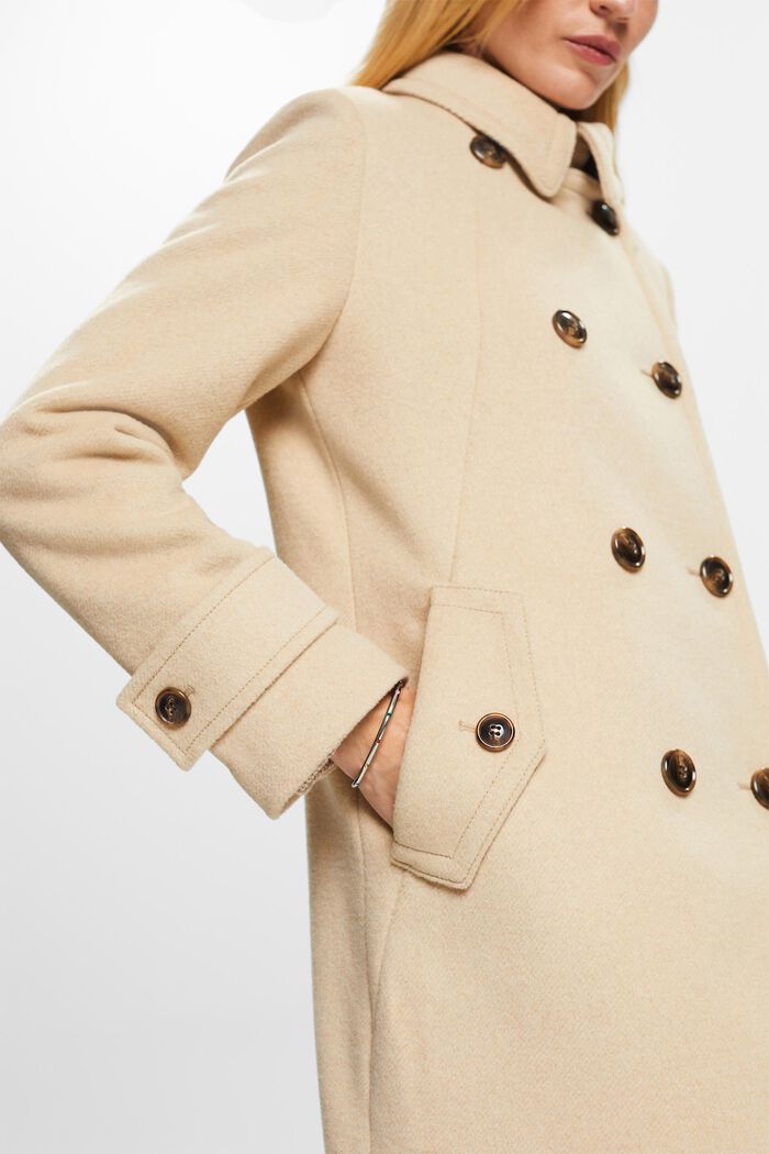 In materiale riciclato: Cappotto con lana, SAND, detail image number 2