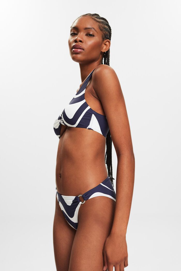 Top da bikini con stampa, NAVY, detail image number 1