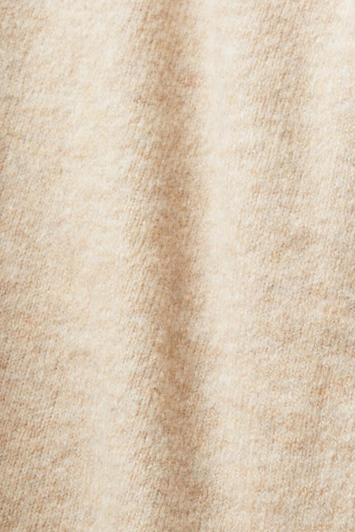 Pullover a V in misto lana, SAND, detail image number 4