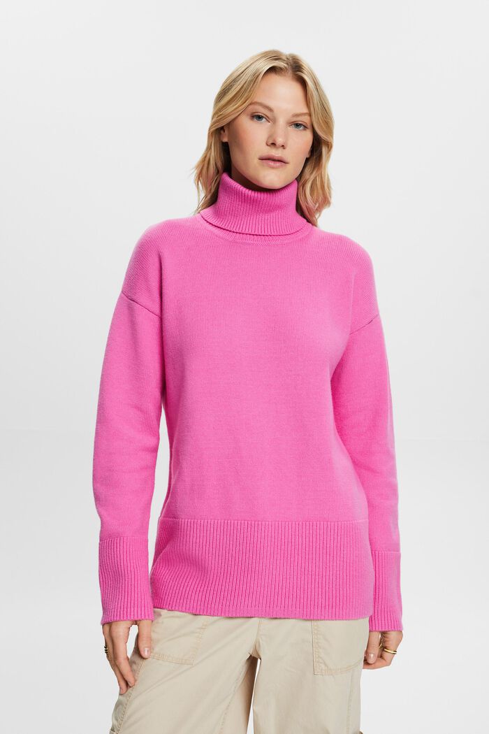 Pullover dolcevita, PINK FUCHSIA, detail image number 5