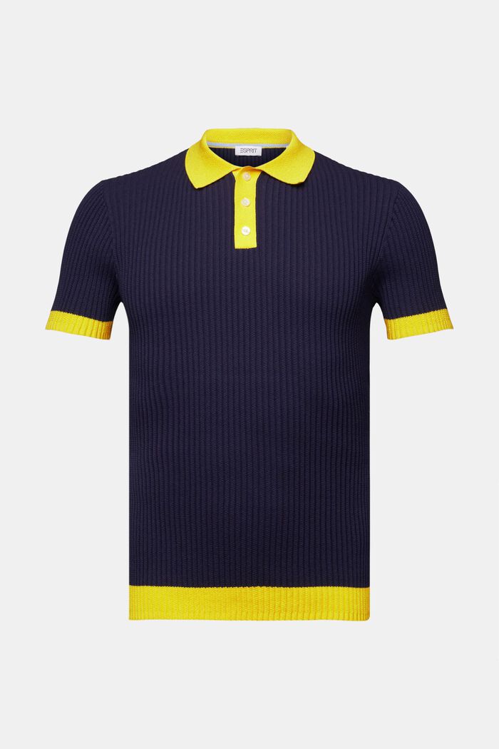 Polo a coste, NAVY, detail image number 5