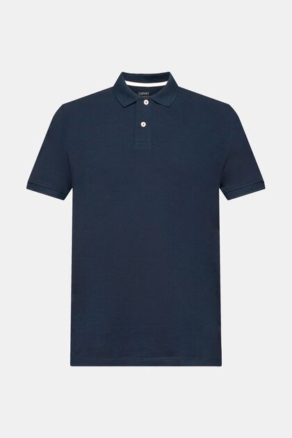 Camicia polo slim fit, NAVY, overview