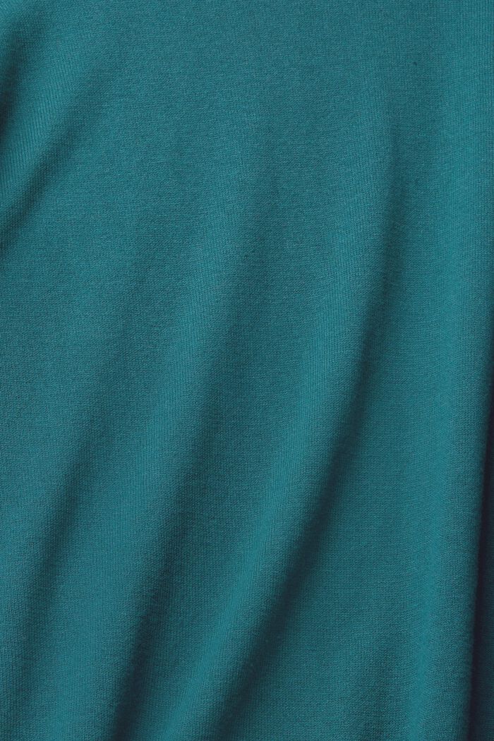 Pullover basic con girocollo, TEAL GREEN, detail image number 1