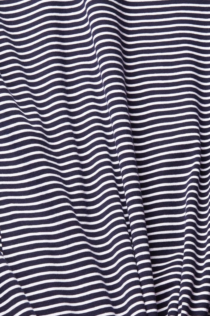 Maglia dolcevita a manica lunga a righe, NAVY, detail image number 5