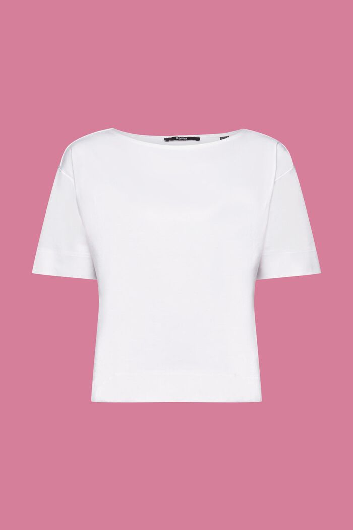T-shirt squadrata, TENCEL™, WHITE, detail image number 6