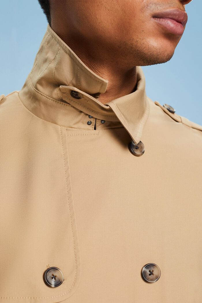 Trench con cintura, BEIGE, detail image number 3