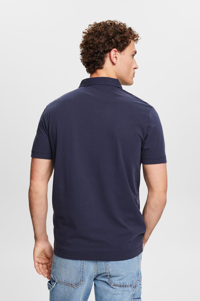 Polo in cotone con logo, NAVY, detail image number 2