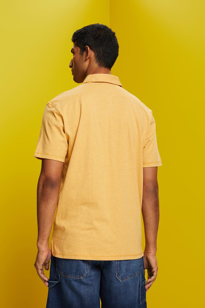 Polo in jersey di cotone, SUNFLOWER YELLOW, detail image number 3