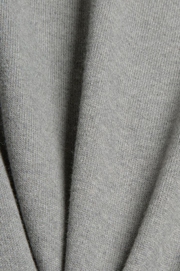 Con cashmere: pullover con scollo rotondo, MEDIUM GREY, detail image number 4