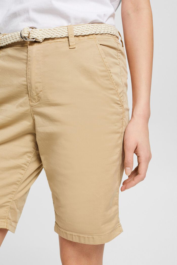 Pantaloncini con cintura in tessuto, SAND, detail image number 0