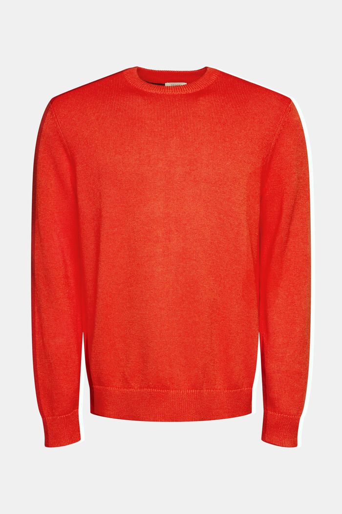 Pullover a maglia in cotone sostenibile, RED, detail image number 2