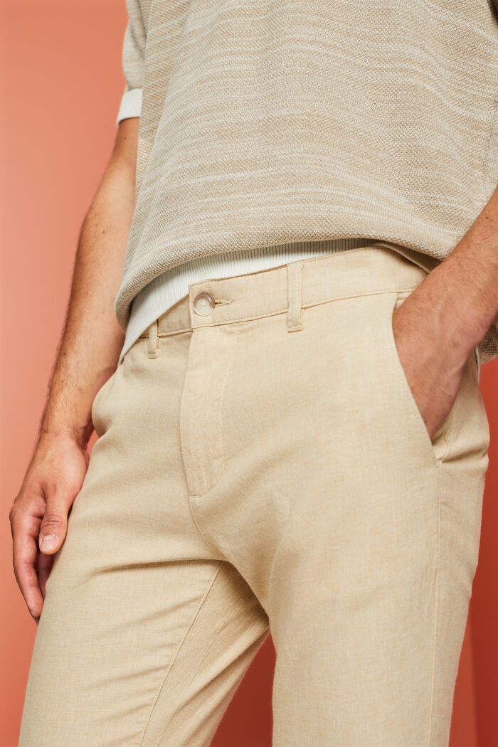 Pantaloni chino estivi, LIGHT BEIGE, detail image number 2