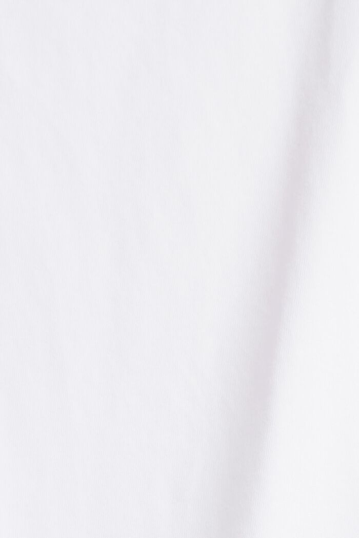Maglia basic in 100% cotone biologico, WHITE, detail image number 5
