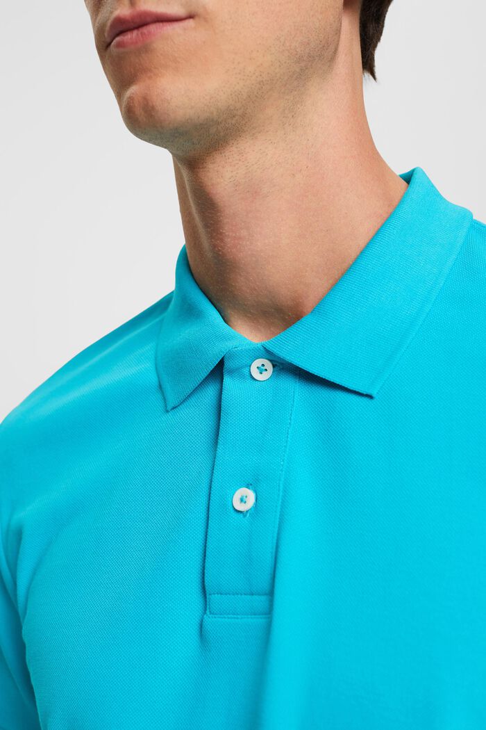 Camicia polo slim fit, AQUA GREEN, detail image number 2