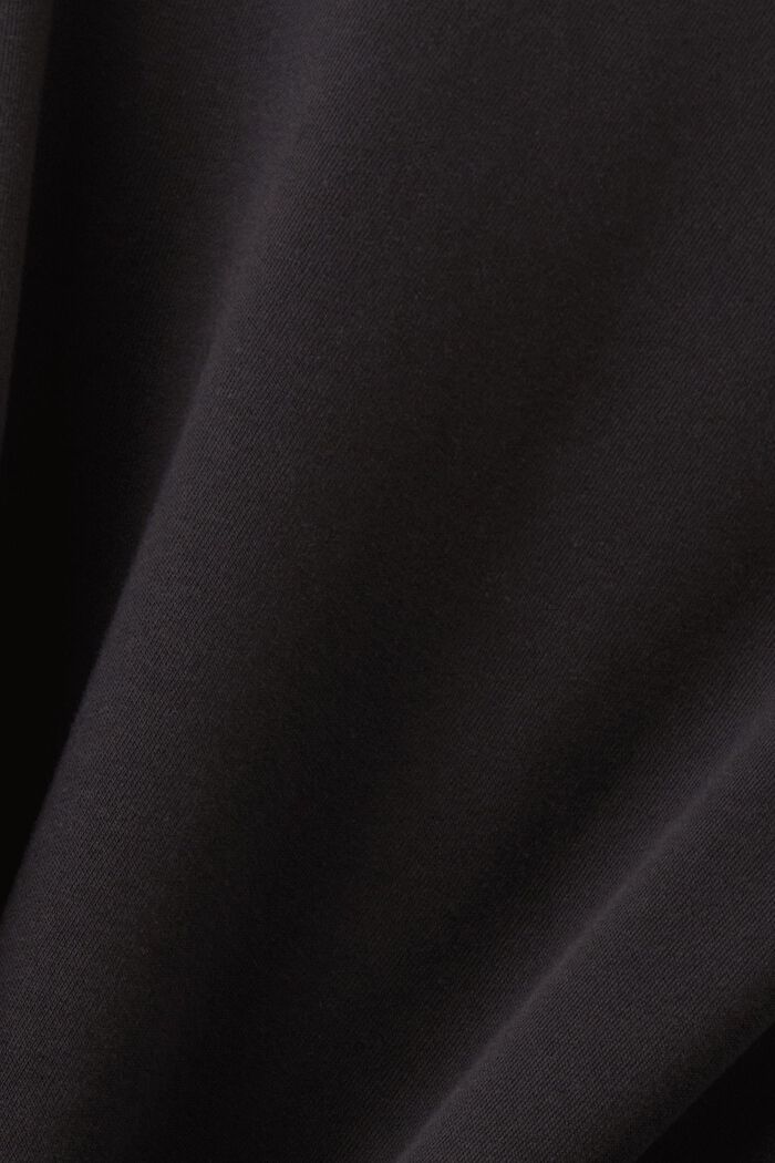 Mini abito in felpa con scollo a V, BLACK, detail image number 5