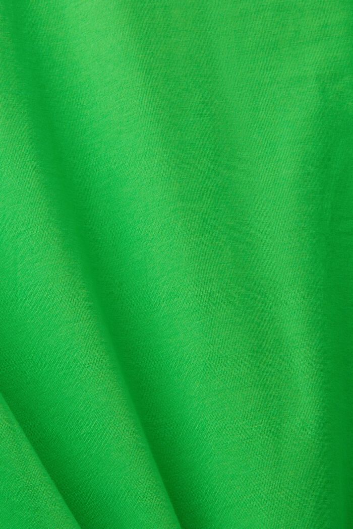 T-shirt in cotone slim fit con piccola stampa sul petto, GREEN, detail image number 5