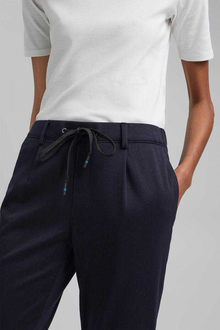 Pantaloni stretch con elastico in vita, DARK BLUE, detail image number 2
