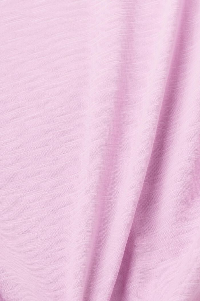T-shirt in cotone fiammato, LILAC, detail image number 5