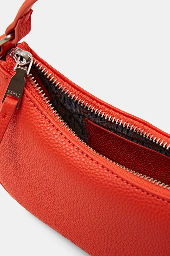 Borsa mini a tracolla in similpelle, BRIGHT ORANGE, detail image number 3