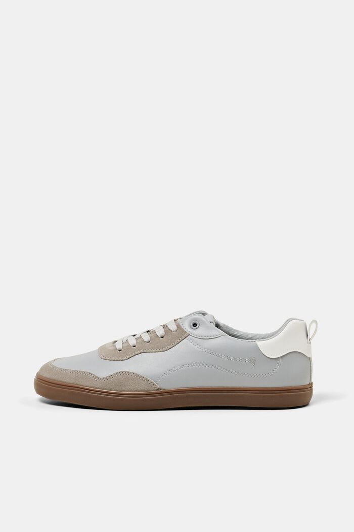 Sneakers in similpelle, LIGHT GREY, detail image number 0